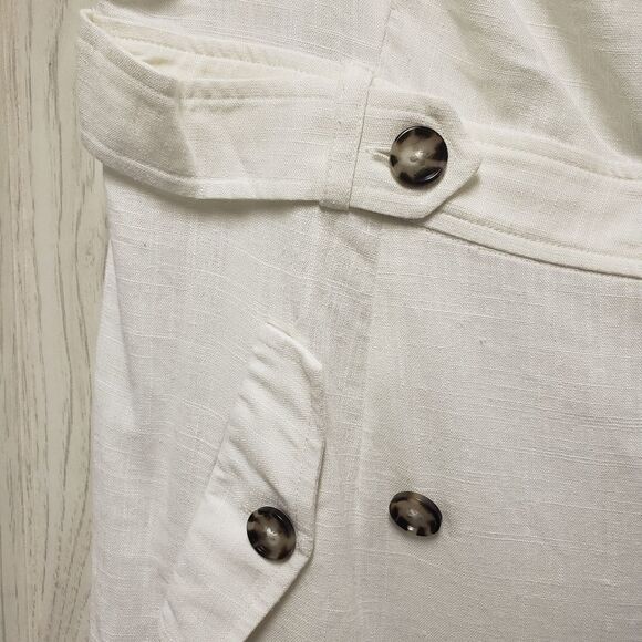 Peck & Peck White Casual button Down dress M NWT Elegant Chic - Picture 6 of 6